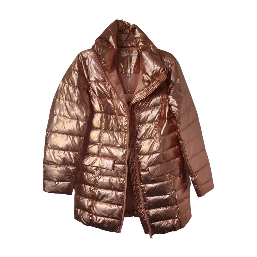 TYLER BOE NWT Sz S Metallica ROSE GOLD PUFFER JACKET $271